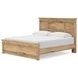 Allihauser Tan King Panel Bed with 2 Side Drawer Storage