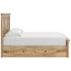 Allihauser Tan King Panel Bed with 2 Side Drawer Storage