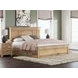 Allihauser Tan King Panel Bed with 2 Side Drawer Storage