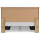 Fenderport Tan King Panel Bed with Storage Footboard and 4 Side Drawer