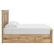 Fenderport Tan King Panel Bed with Storage Footboard and 4 Side Drawer