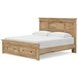 Allihauser Tan King Panel Bed with Storage Footboard