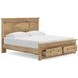 Allihauser Tan King Panel Bed with Storage Footboard