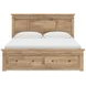 Allihauser Tan King Panel Bed with Storage Footboard