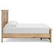 Allihauser Tan King Panel Bed with Storage Footboard