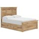 Allihauser Tan Full Panel Bed with 2 Side Drawer Storage
