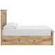 Allihauser Tan Full Panel Bed with 2 Side Drawer Storage