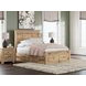 Allihauser Tan Full Panel Bed with Storage Footboard and 2 Side Drawer
