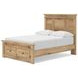 Allihauser Tan Full Panel Bed with Storage Footboard
