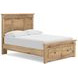 Allihauser Tan Full Panel Bed with Storage Footboard