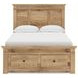 Allihauser Tan Full Panel Bed with Storage Footboard