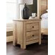 Allihauser Tan 2 Drawer Nightstand with USB Charging