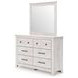 Allihauser Whitewash Dresser and Mirror