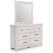 Allihauser Whitewash Dresser and Mirror