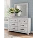 Allihauser Whitewash Dresser and Mirror