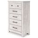 Allihauser Whitewash 5 Drawer Chest