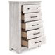 Allihauser Whitewash 5 Drawer Chest