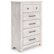 Allihauser Whitewash 5 Drawer Chest