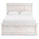 Allihauser Whitewash Queen Panel Bed with 2 Side Drawer Storage