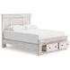 Allihauser Whitewash Queen Panel Bed with Storage Footboard