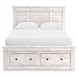 Allihauser Whitewash Queen Panel Bed with Storage Footboard