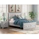 Allihauser Whitewash Queen Panel Bed with Storage Footboard