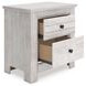 Allihauser Whitewash 2 Drawer Nightstand with USB Charging