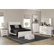 Gerridan White and Gray 6 Drawer Dresser with Rectangular Mirror