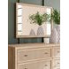 Cielden Brown and Beige 6 Drawer Dresser with Rectangular Mirror