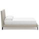 Cielden Soft Gray Queen Upholstered Panel Bed