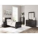 Huey Vineyard Black 6 Drawer Dresser and Rectangular Mirror