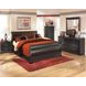 Huey Vineyard Black 6 Drawer Dresser and Rectangular Mirror