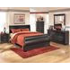 Huey Vineyard Black 6 Drawer Dresser and Rectangular Mirror