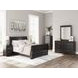 Huey Vineyard Black 6 Drawer Dresser and Rectangular Mirror