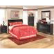 Huey Vineyard Black 6 Drawer Dresser and Rectangular Mirror