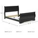 Huey Vineyard Black Queen Sleigh Bed