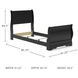 Huey Vineyard Black Twin Sleigh Bed