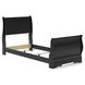 Huey Vineyard Black Twin Sleigh Bed