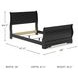 Huey Vineyard Black Full Sleigh Bed