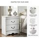 Anarasia White 2 Drawer Nightstand