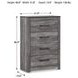 Bronyan Dark Gray Chest of Drawers