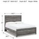 Bronyan Dark Gray Queen Panel Bed