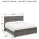 Bronyan Dark Gray King Panel Bed