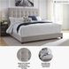 Dolante Contemporary Beige King Upholstered Panel Bed