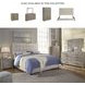 Dolante Contemporary Beige King Upholstered Panel Bed