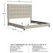 Dolante Contemporary Beige King Upholstered Panel Bed