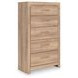 Prandefort Tan 5 Drawer Chest