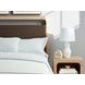 Prandefort Tan and Brown Queen Upholstered Panel Bed with LED
