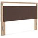 Prandefort Tan and Brown King Upholstered Panel Headboard with LED