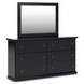 Maribel Black Dresser and Mirror